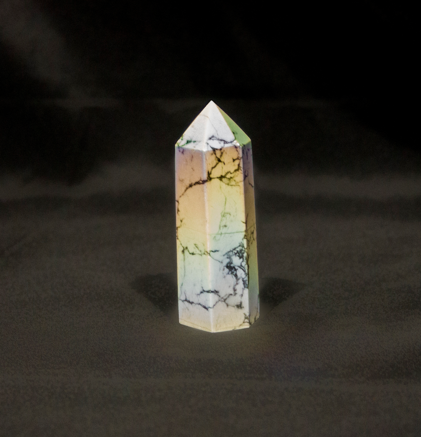 Aura Coated Howlite Tower
