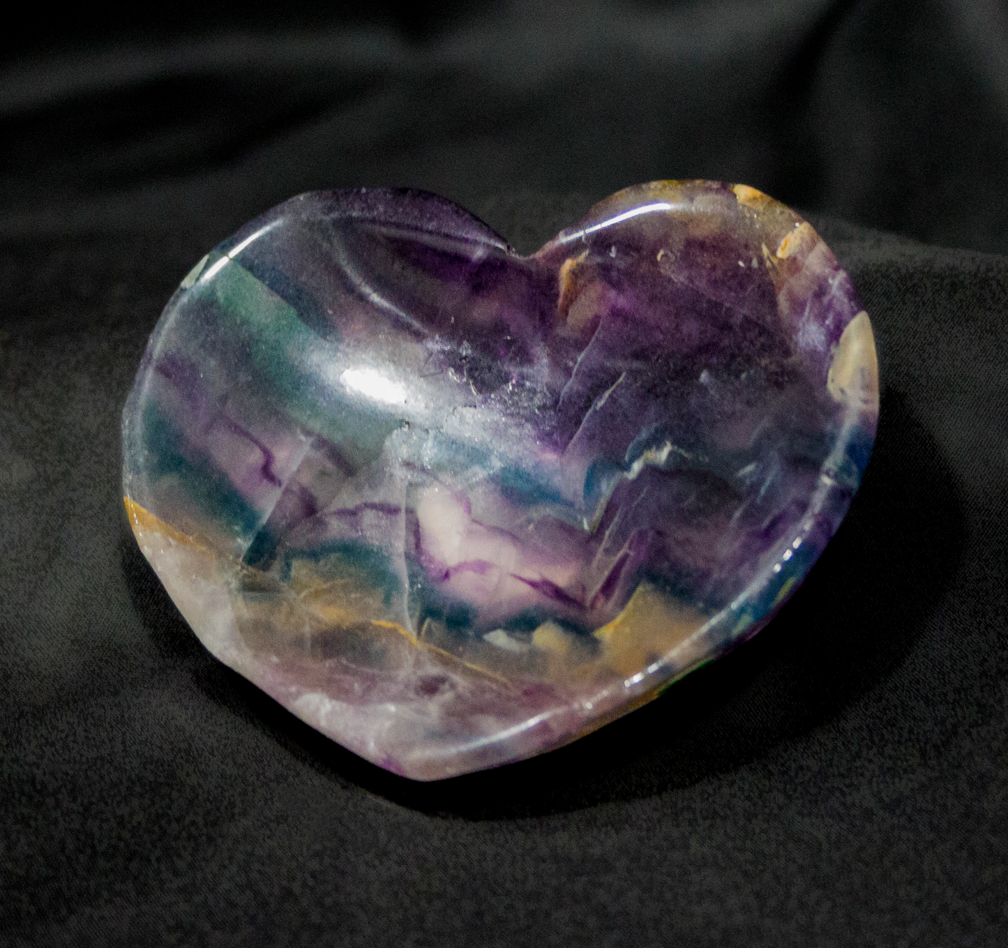 Rainbow Fluorite Heart Bowl