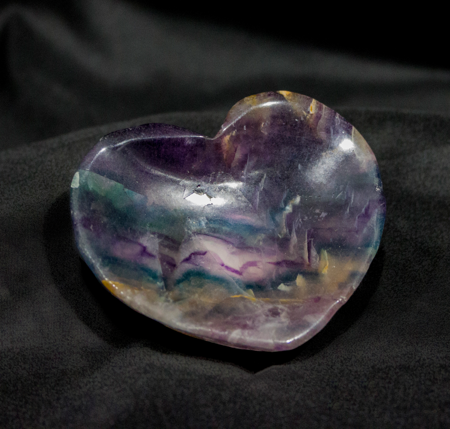 Rainbow Fluorite Heart Bowl