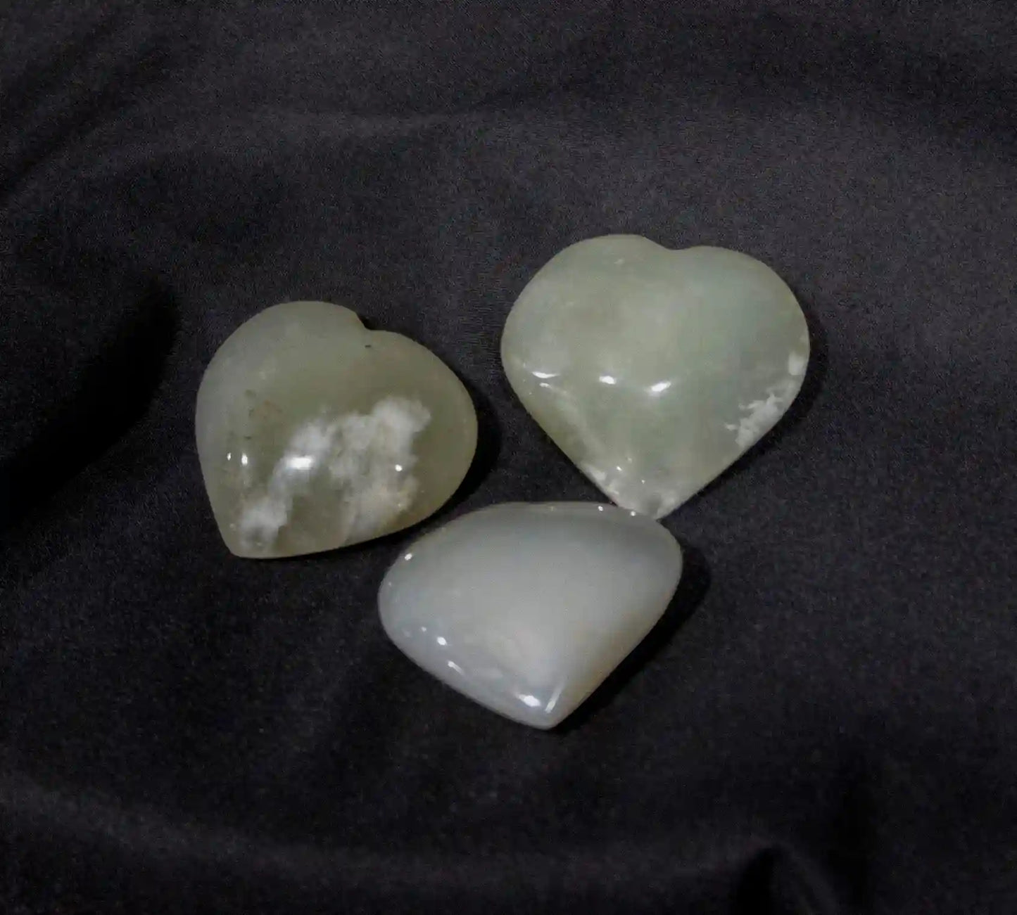 Green Calcite Heart