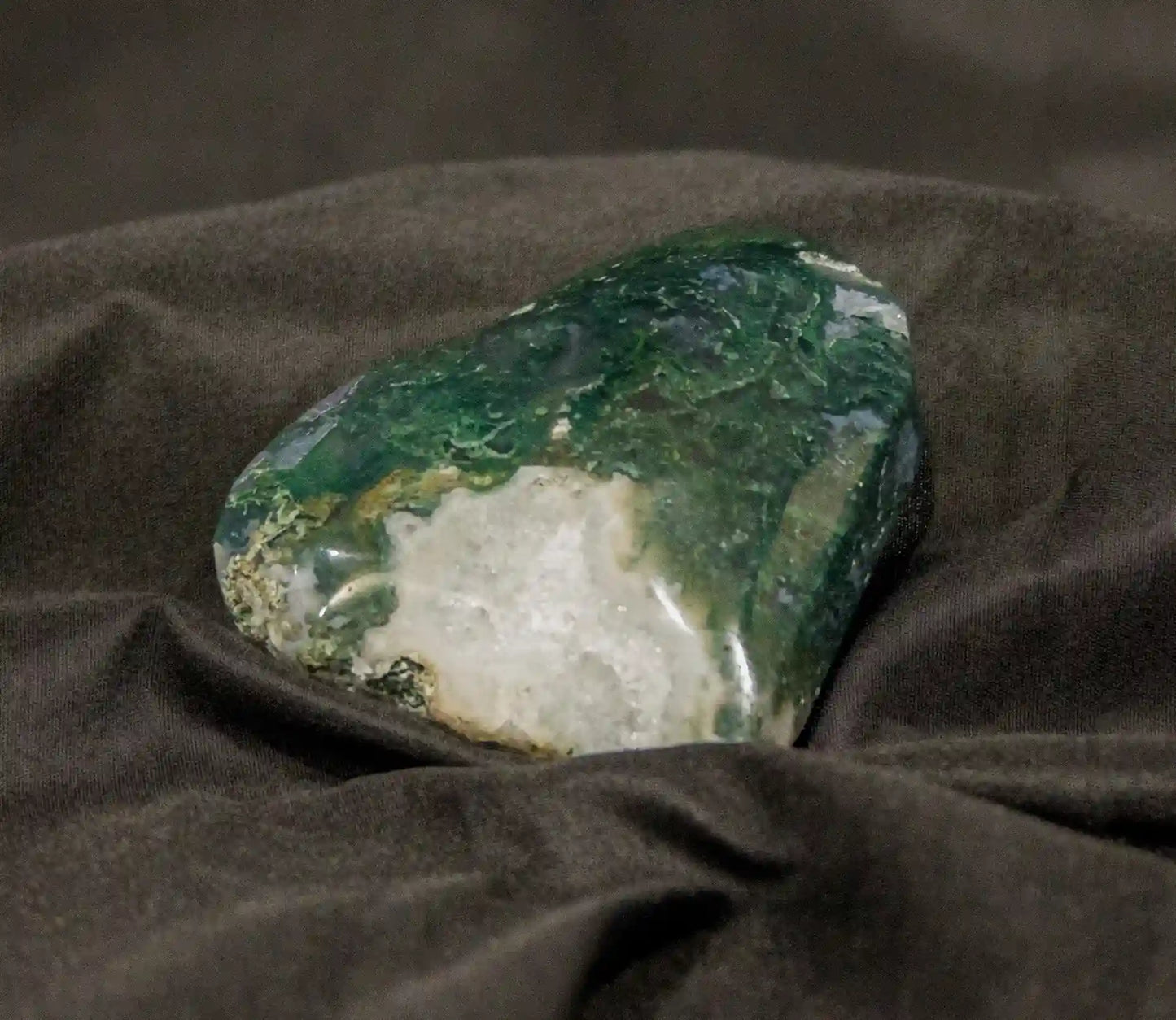 Moss Agate Heart (B)