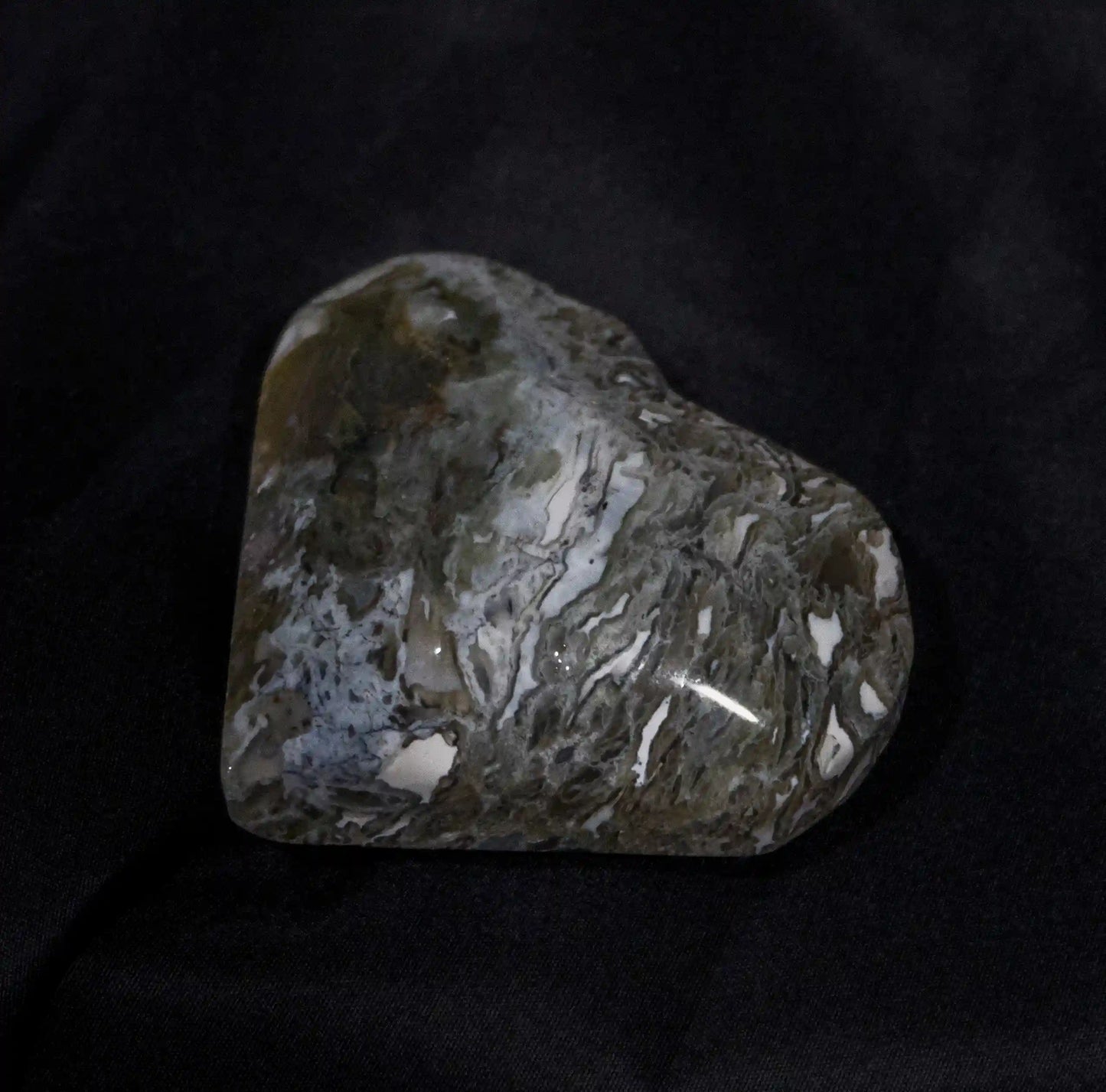 Moss Agate Heart (A)