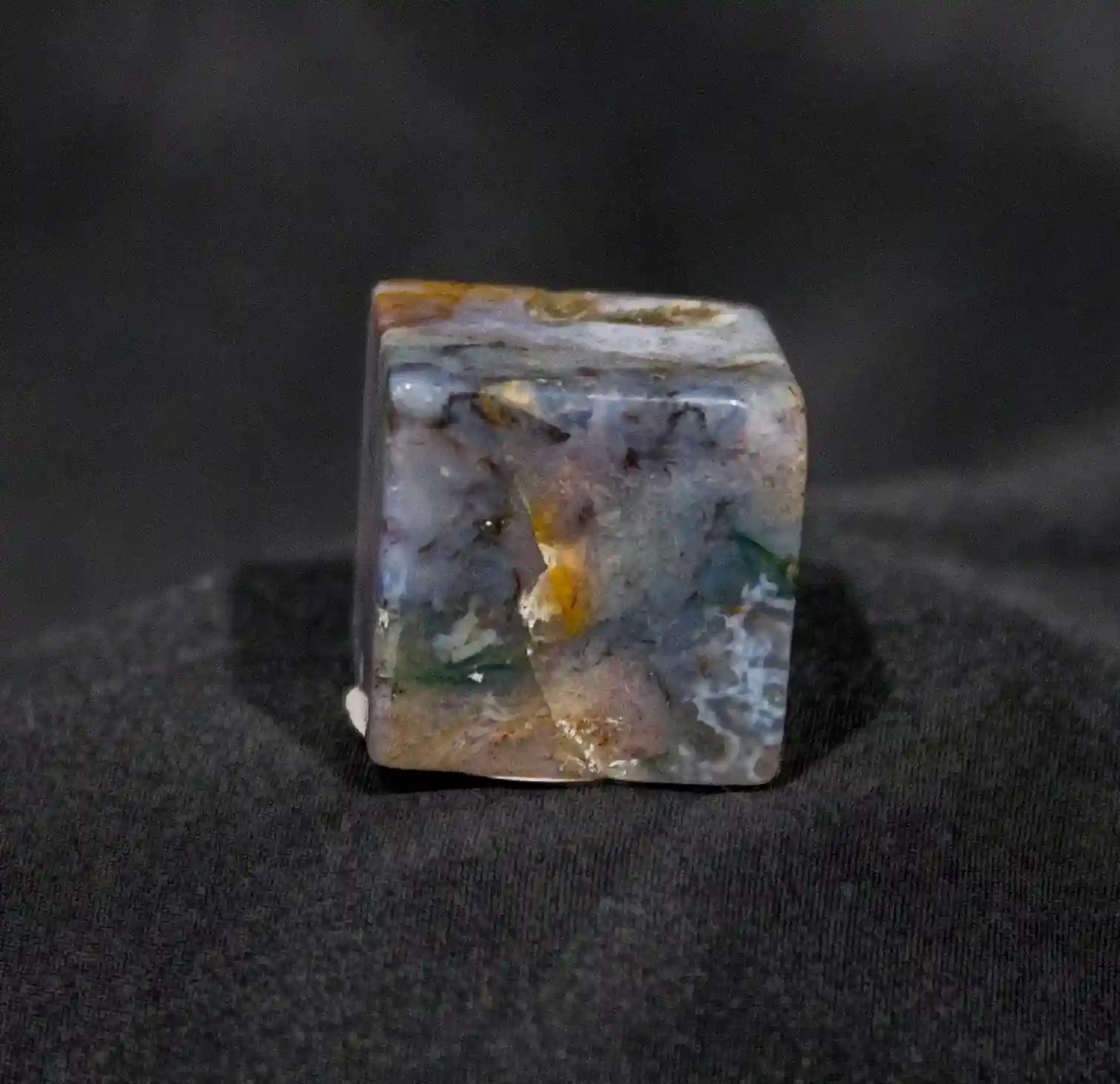 Moss Agate Cube