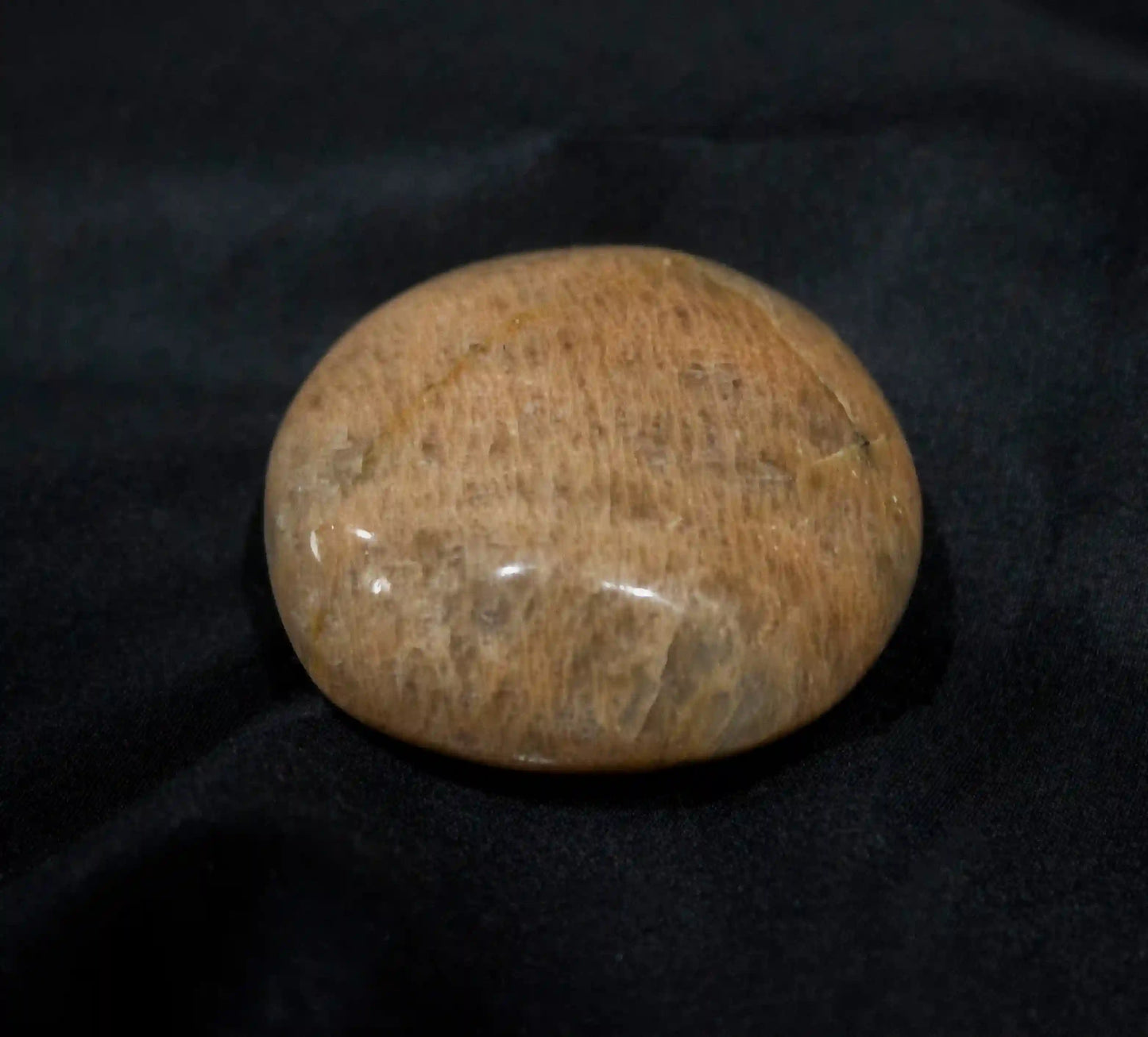 Peach Moonstone Palm Stone