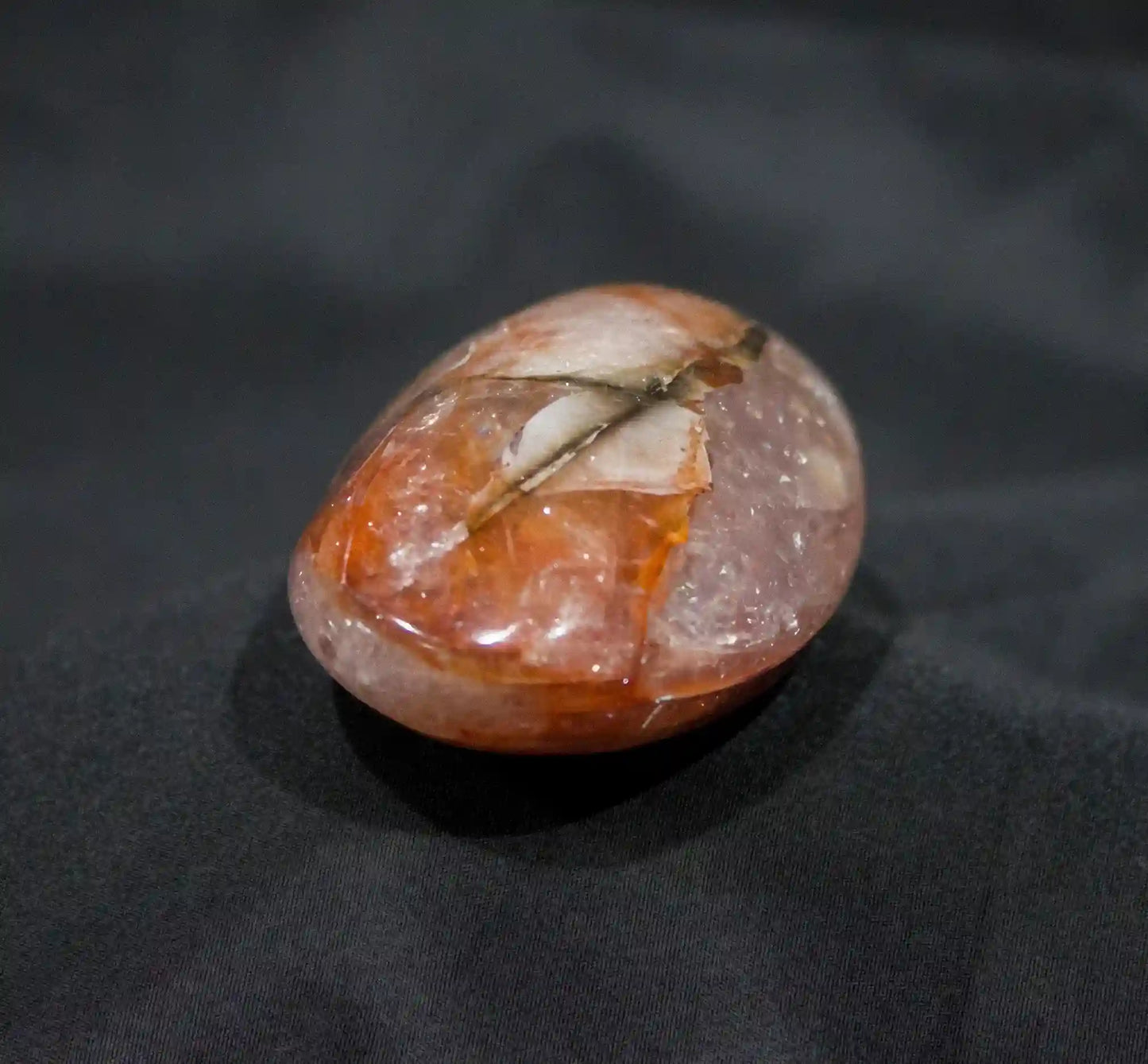 Fire Quartz Palm Stone