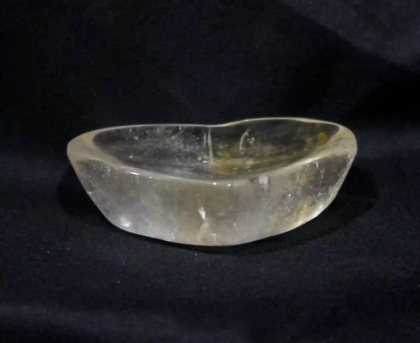 Clear Quartz Heart Bowl with Golden Healer