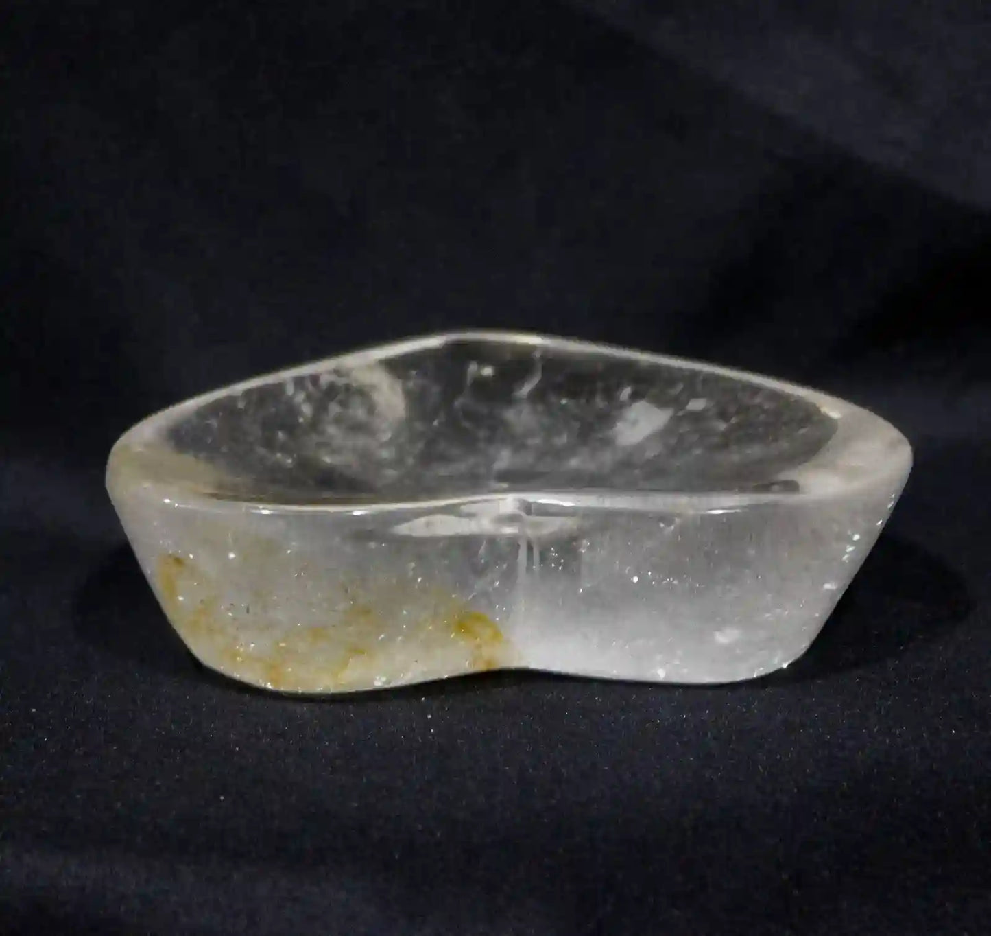 Clear Quartz Heart Bowl with Golden Healer