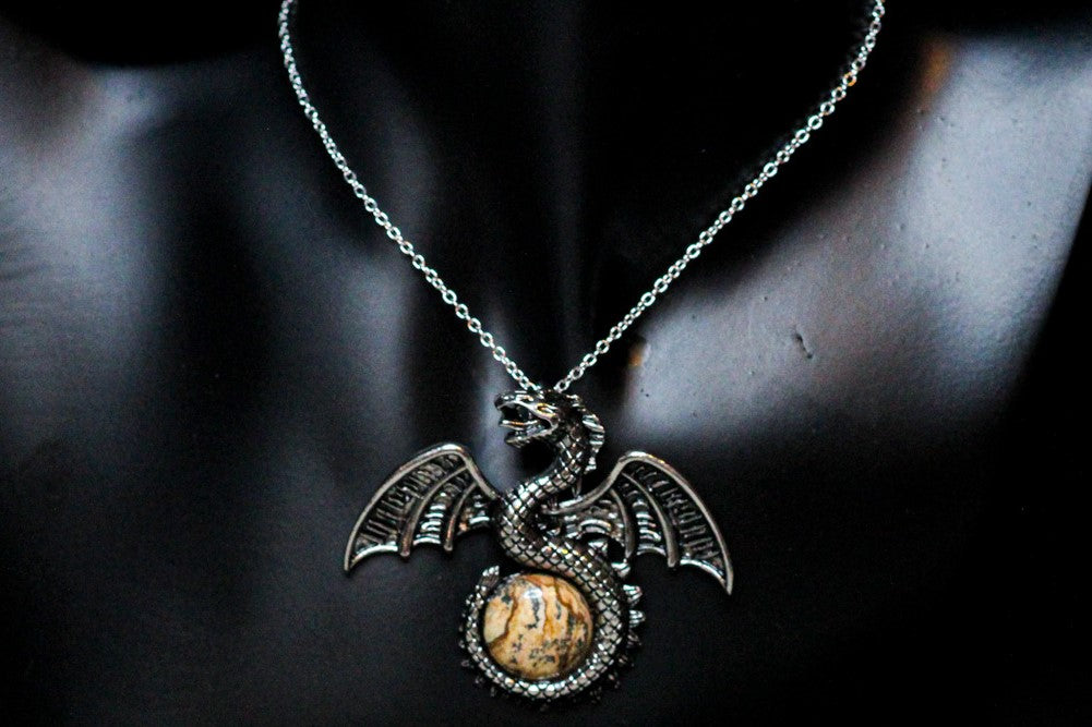 Dragon Pendant with Stone
