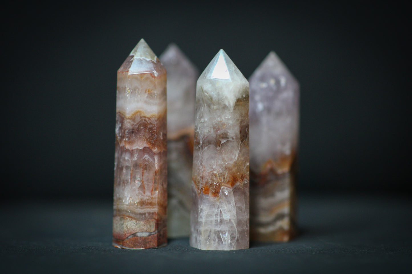 Light Purple Lace Agate Tower