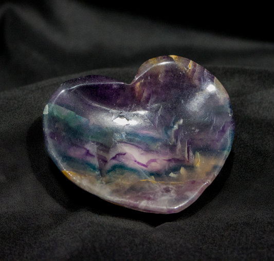 Rainbow Fluorite Heart Bowl