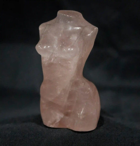 Rose Quartz Goddess Carving