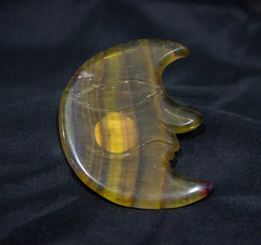 Rainbow Fluorite Moon