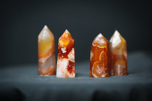 Red Poppyseed Agate Tower